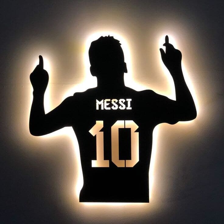 Sports Legends wall set, arranged on a wall